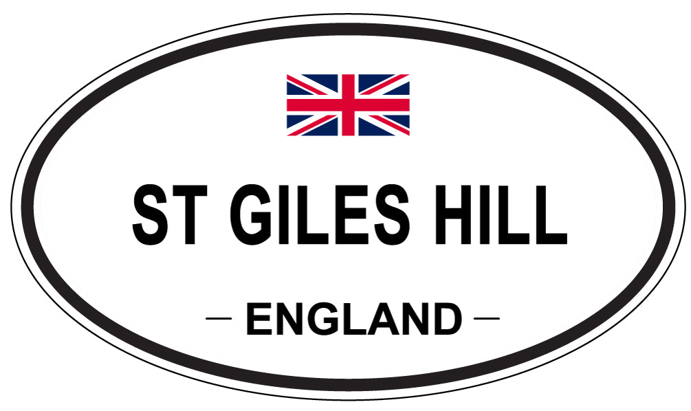 ST GILES HILL, ENGLAND - Oval Sticker