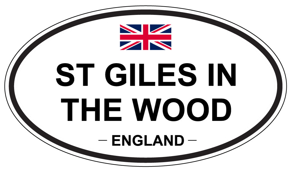 ST GILES IN THE WOOD, ENGLAND - Oval Sticker