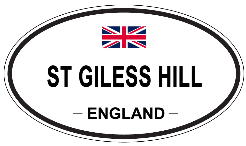 ST GILESS HILL, ENGLAND - Oval Sticker