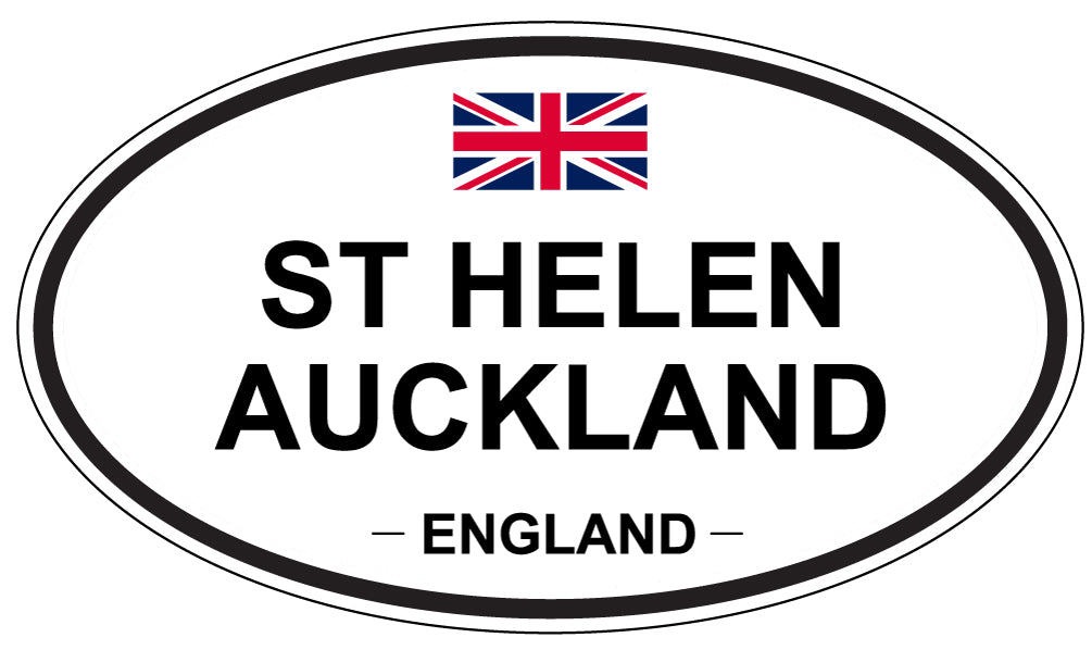 ST HELEN AUCKLAND, ENGLAND - Oval Sticker