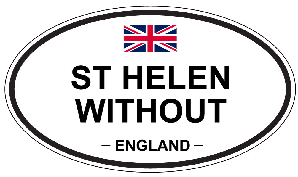 ST HELEN WITHOUT, ENGLAND - Oval Sticker