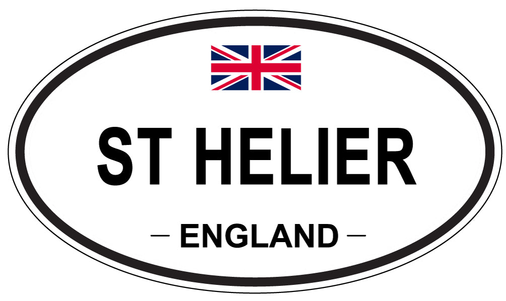 ST HELIER, ENGLAND - Oval Sticker