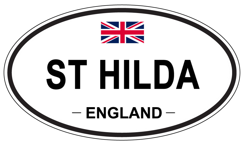 ST HILDA, ENGLAND - Oval Sticker