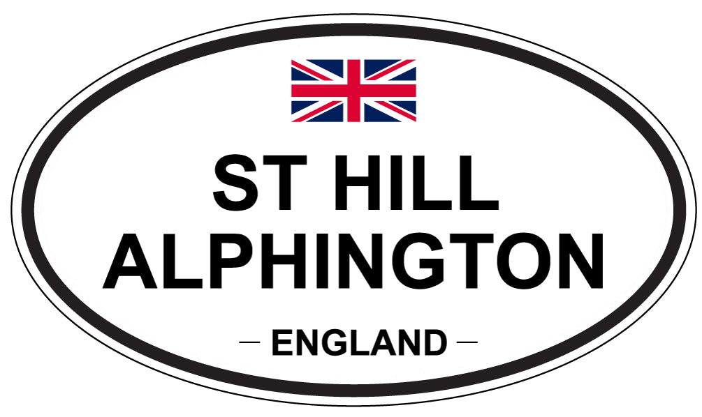 ST HILL ALPHINGTON, ENGLAND - Oval Sticker