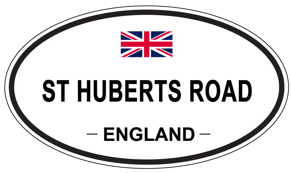 ST HUBERTS ROAD, ENGLAND - Oval Sticker