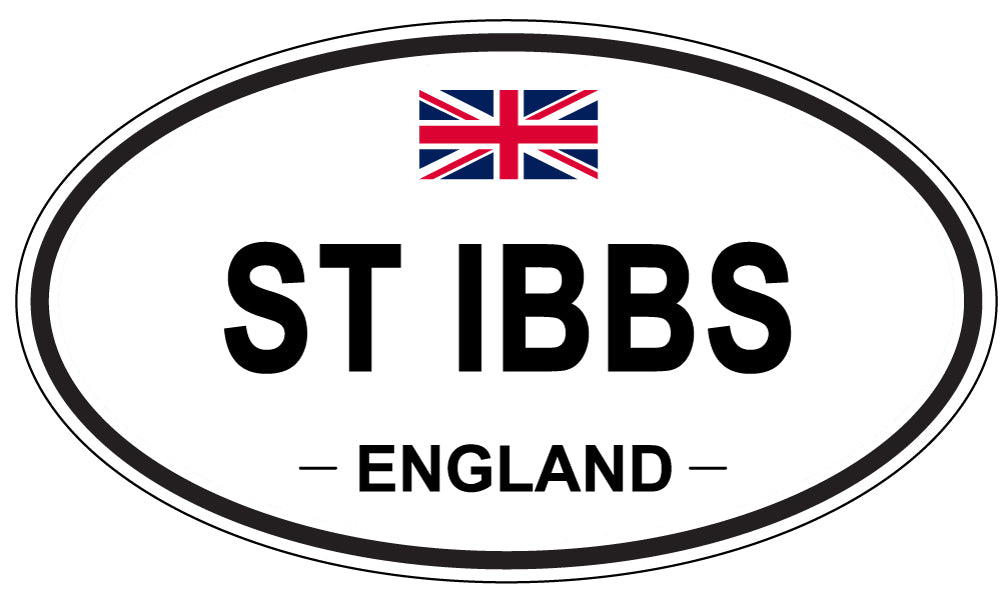 ST IBBS, ENGLAND - Oval Sticker