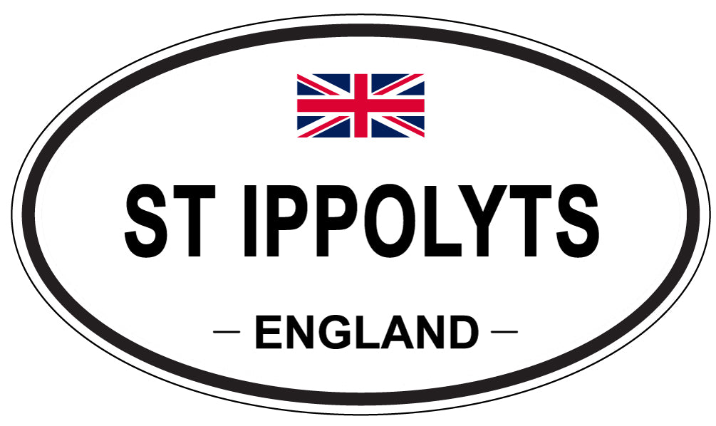 ST IPPOLYTS, ENGLAND - Oval Sticker