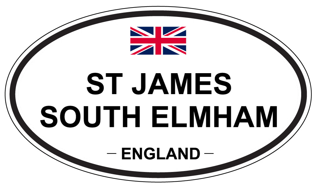 ST JAMES SOUTH ELMHAM, ENGLAND - Oval Sticker