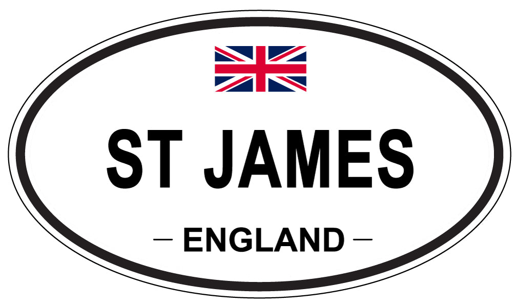 ST JAMES, ENGLAND - Oval Sticker