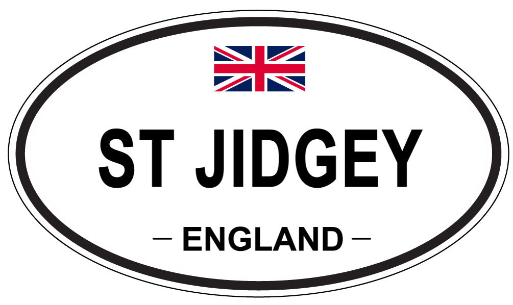 ST JIDGEY, ENGLAND - Oval Sticker