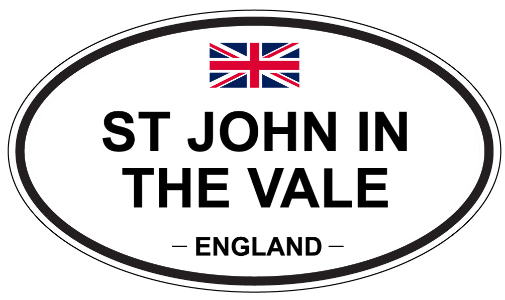 ST JOHN IN THE VALE, ENGLAND - Oval Sticker