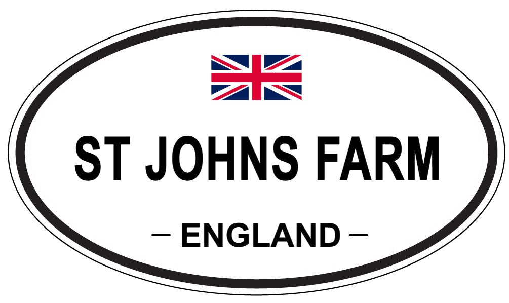 ST JOHNS FARM, ENGLAND - Oval Sticker