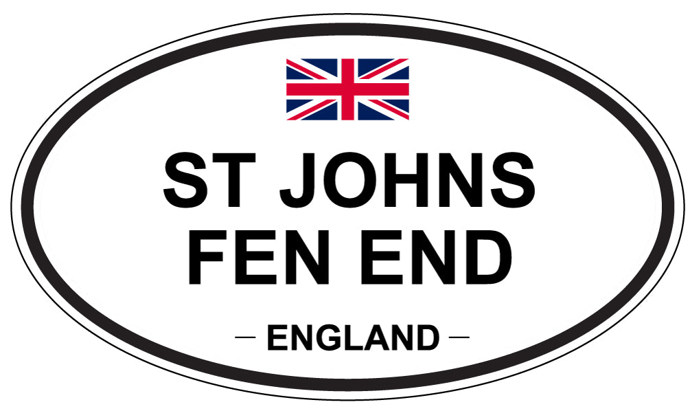ST JOHNS FEN END, ENGLAND - Oval Sticker