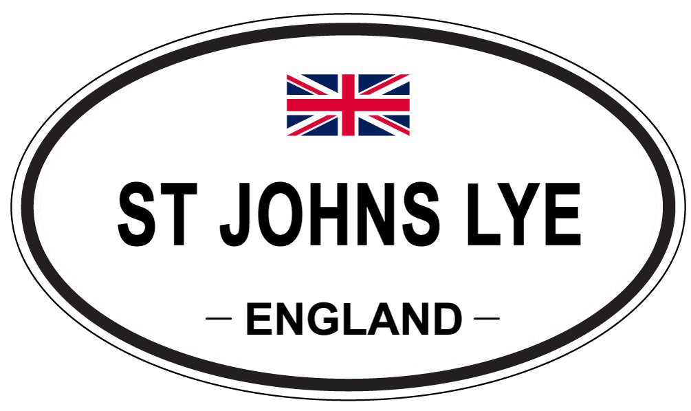 ST JOHNS LYE, ENGLAND - Oval Sticker