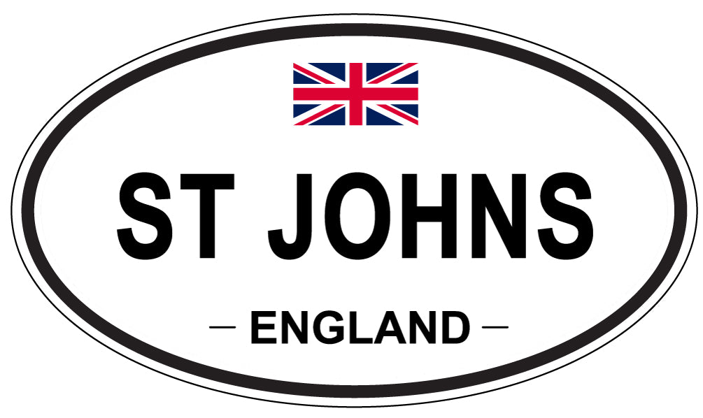 ST JOHNS, ENGLAND - Oval Sticker