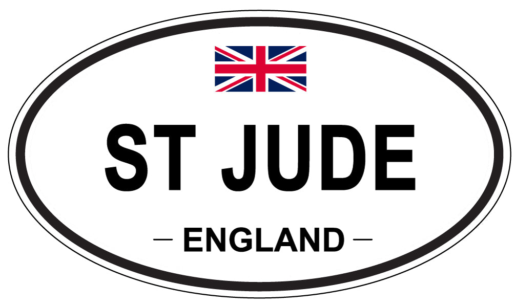 ST JUDE, ENGLAND - Oval Sticker