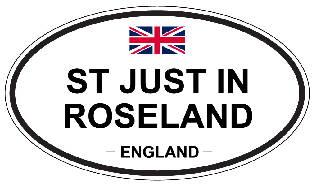 ST JUST IN ROSELAND, ENGLAND - Oval Sticker