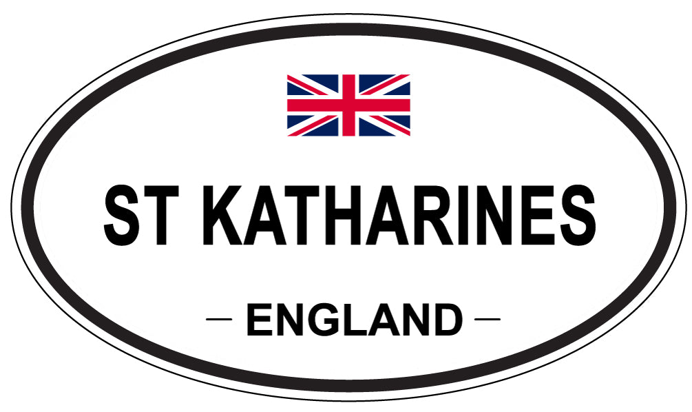 ST KATHARINES, ENGLAND - Oval Sticker