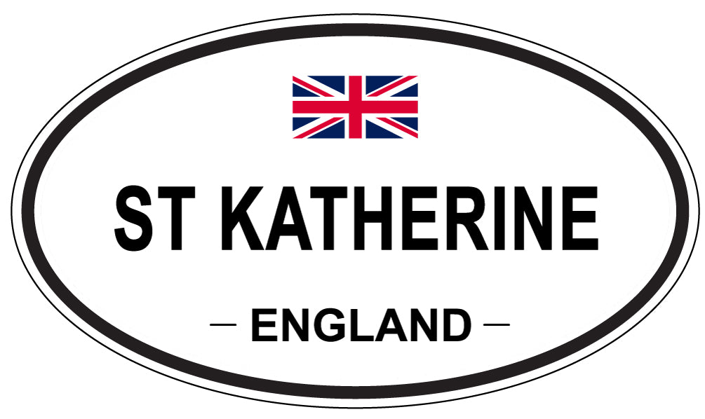 ST KATHERINE, ENGLAND - Oval Sticker