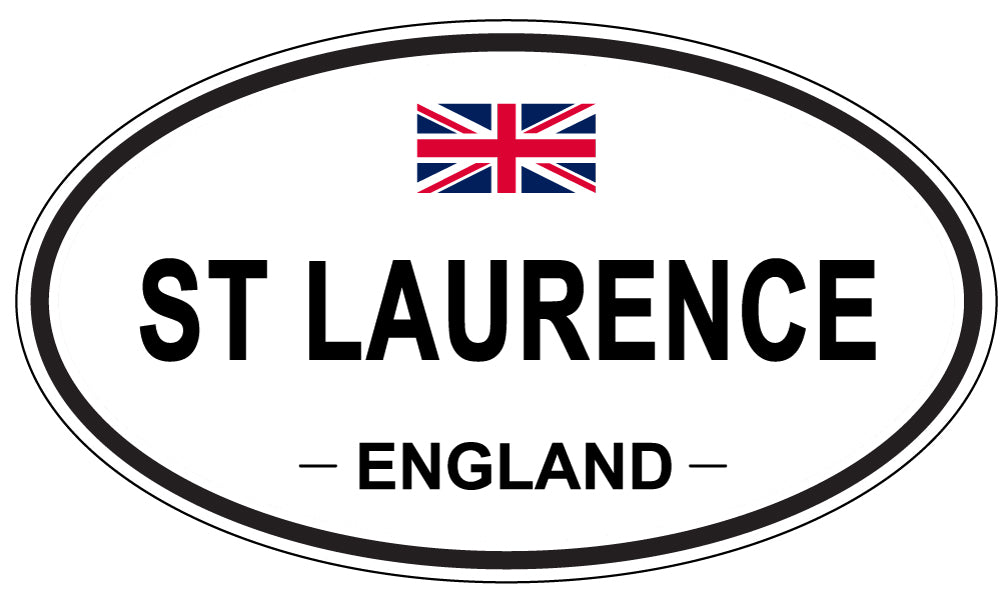 ST LAURENCE, ENGLAND - Oval Sticker