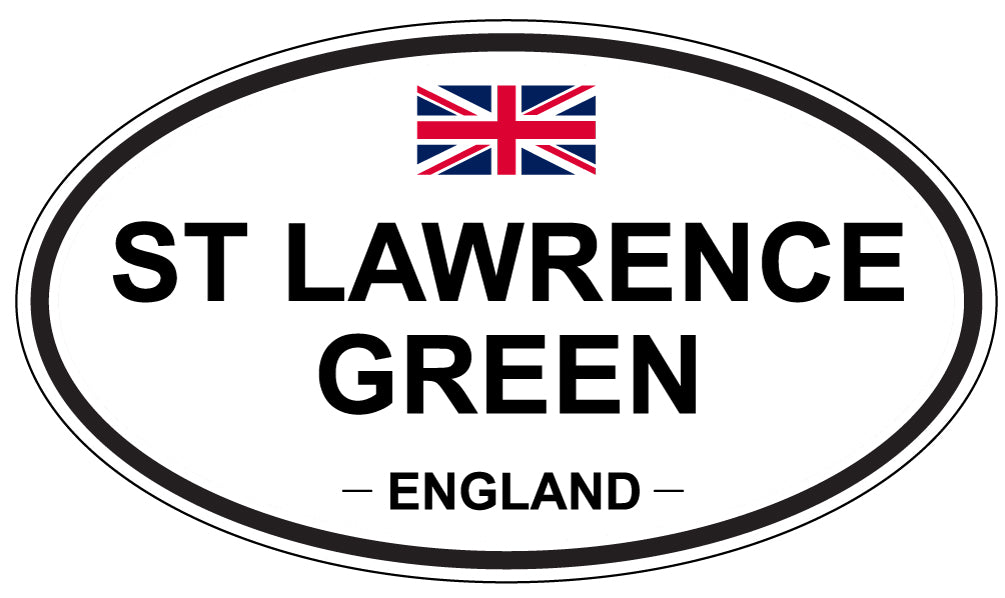 ST LAWRENCE GREEN, ENGLAND - Oval Sticker