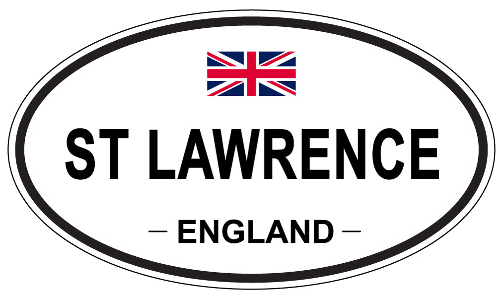 ST LAWRENCE, ENGLAND - Oval Sticker