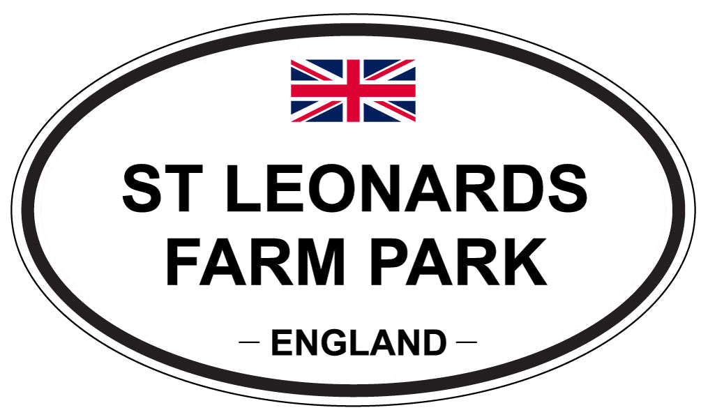 ST LEONARDS FARM PARK, ENGLAND - Oval Sticker