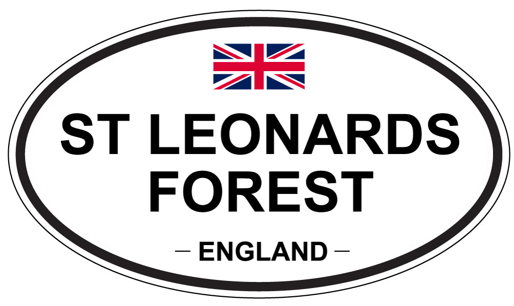ST LEONARDS FOREST, ENGLAND - Oval Sticker