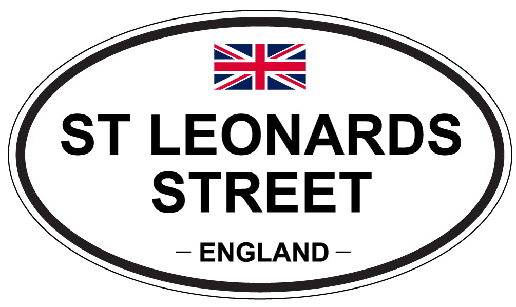 ST LEONARDS STREET, England - Oval Magnet