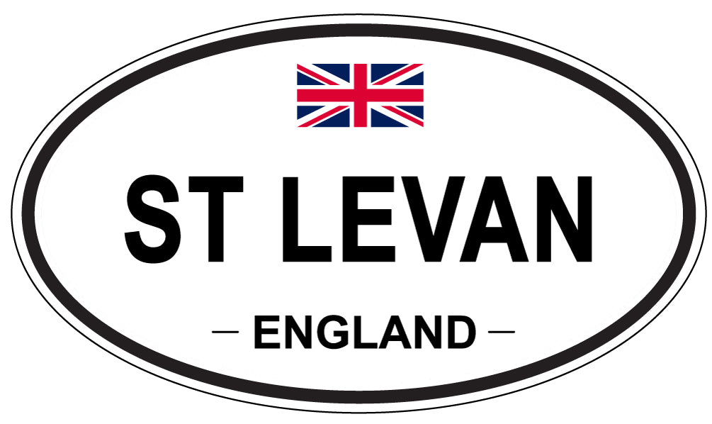ST LEVAN, ENGLAND - Oval Sticker