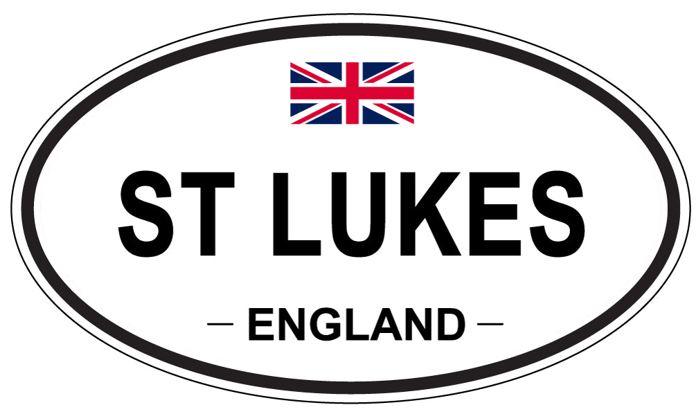 ST LUKES, ENGLAND - Oval Sticker