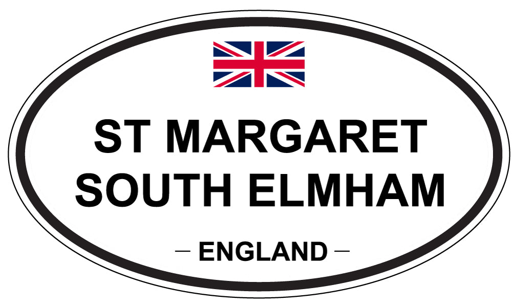 ST MARGARET SOUTH ELMHAM, ENGLAND - Oval Sticker