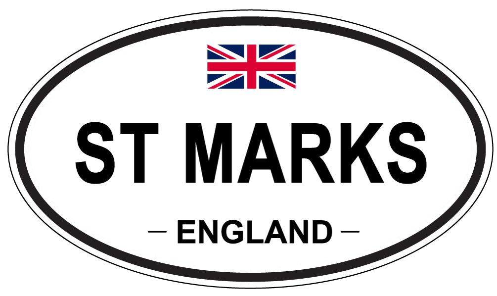 ST MARKS, ENGLAND - Oval Sticker
