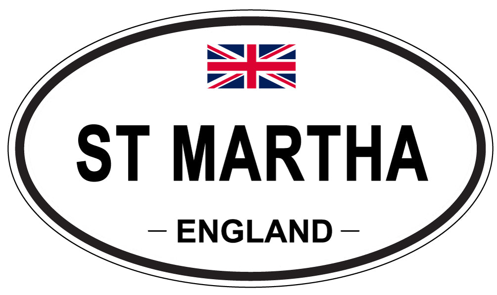 ST MARTHA, ENGLAND - Oval Sticker