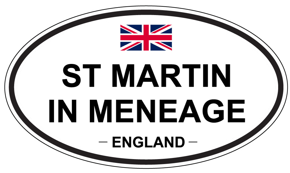 ST MARTIN IN MENEAGE, ENGLAND - Oval Sticker