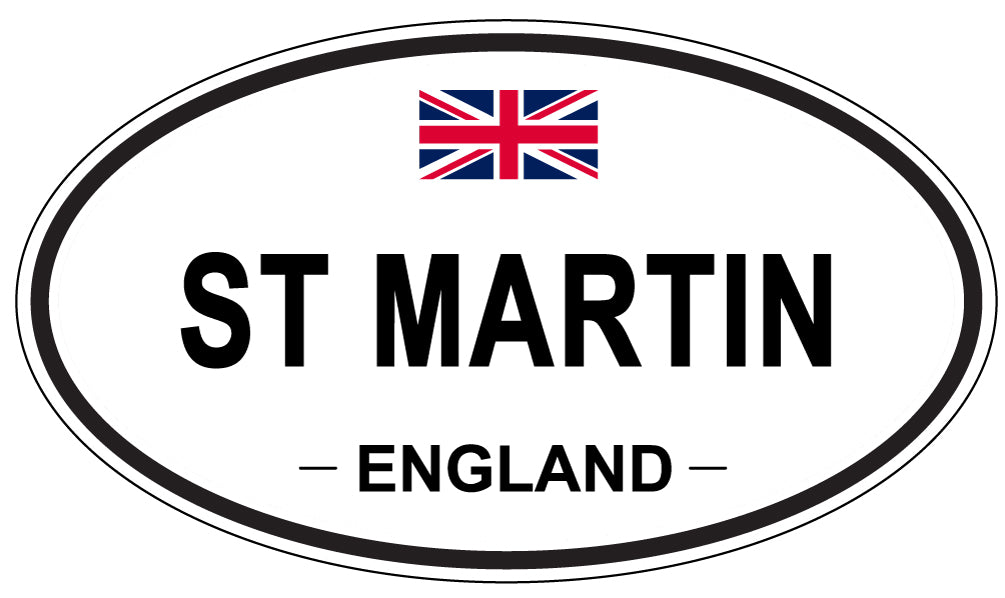 ST MARTIN, ENGLAND - Oval Sticker