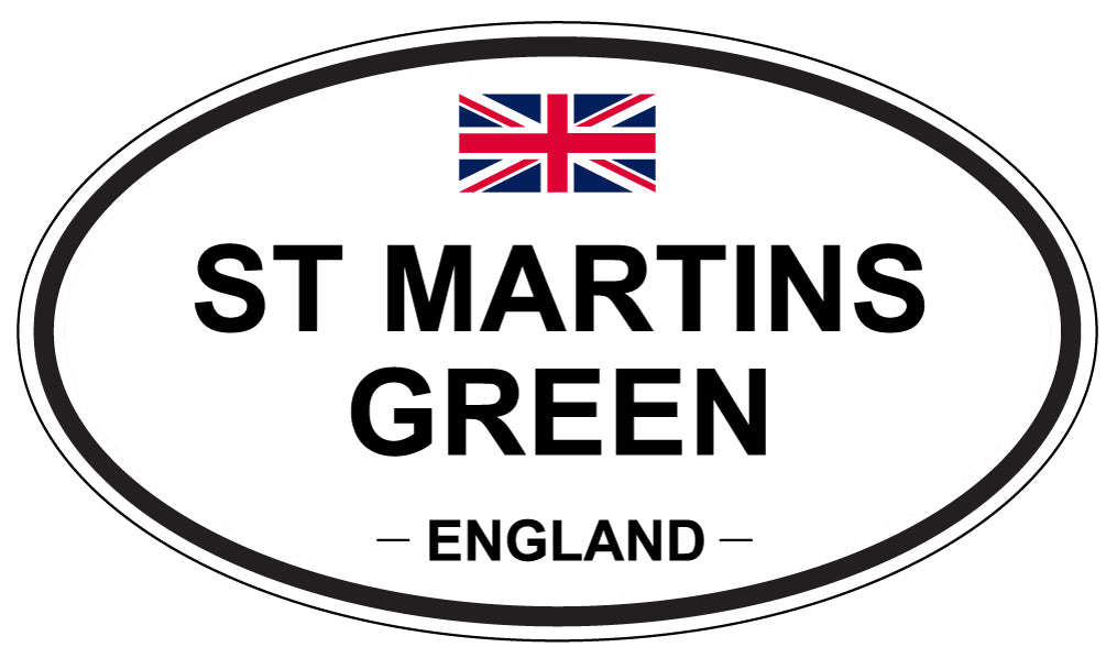 ST MARTINS GREEN, ENGLAND - Oval Sticker