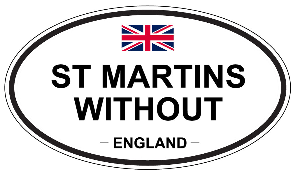 ST MARTINS WITHOUT, ENGLAND - Oval Sticker