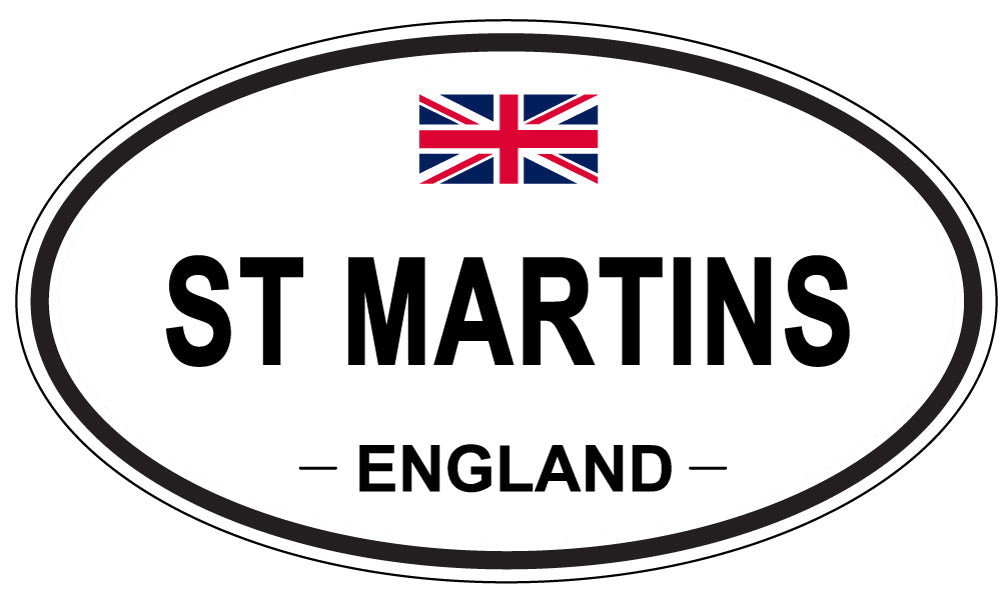 ST MARTINS, ENGLAND - Oval Sticker