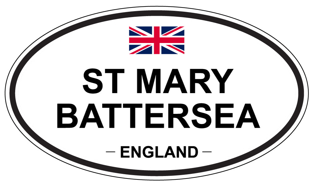 ST MARY BATTERSEA, ENGLAND - Oval Sticker