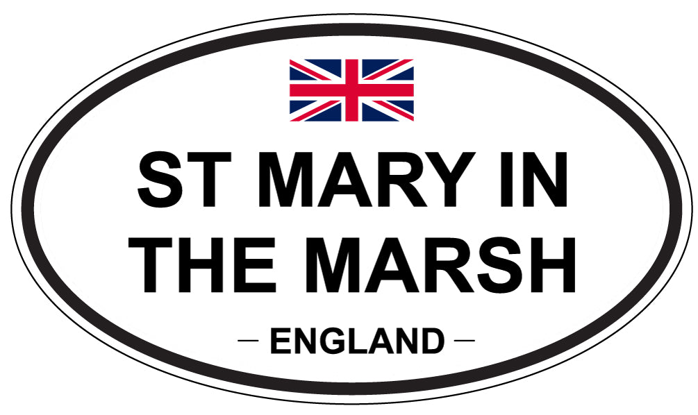 ST MARY IN THE MARSH, ENGLAND - Oval Sticker