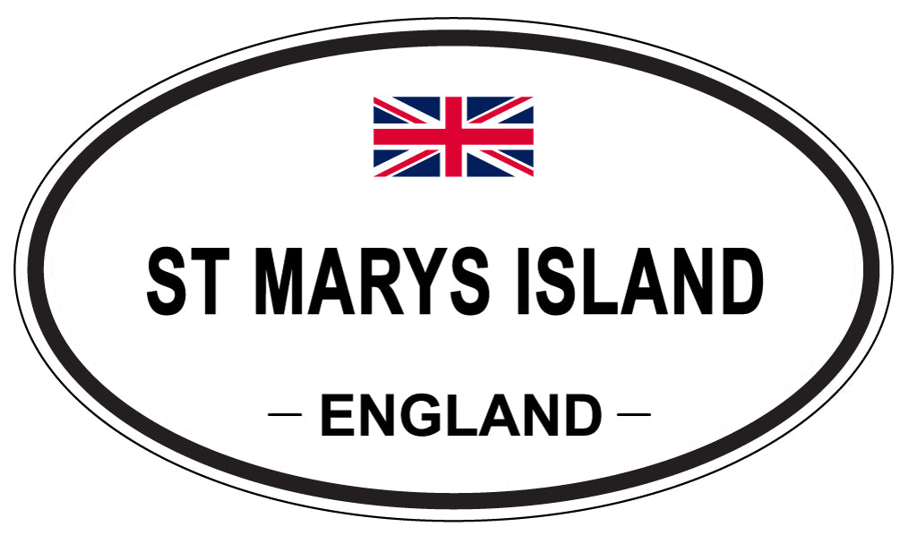 ST MARYS ISLAND, ENGLAND - Oval Sticker
