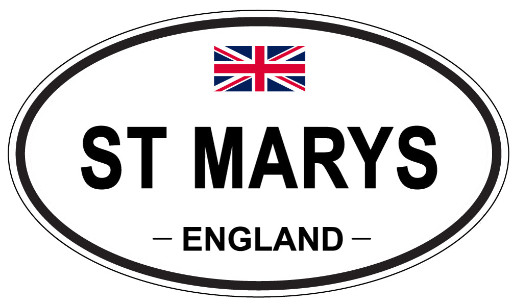 ST MARYS, ENGLAND - Oval Sticker