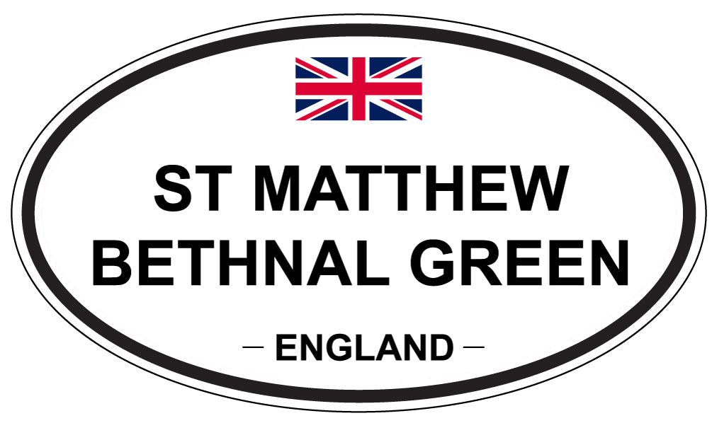 ST MATTHEW BETHNAL GREEN, ENGLAND - Oval Sticker