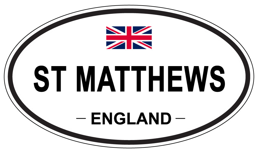 ST MATTHEWS, ENGLAND - Oval Sticker