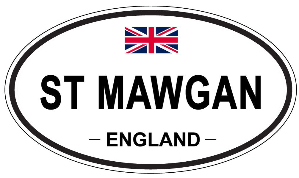 ST MAWGAN, ENGLAND - Oval Sticker