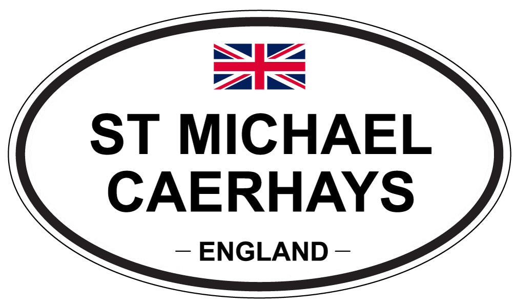 ST MICHAEL CAERHAYS, ENGLAND - Oval Sticker