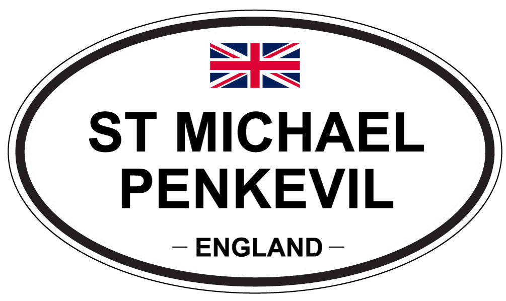 ST MICHAEL PENKEVIL, ENGLAND - Oval Sticker