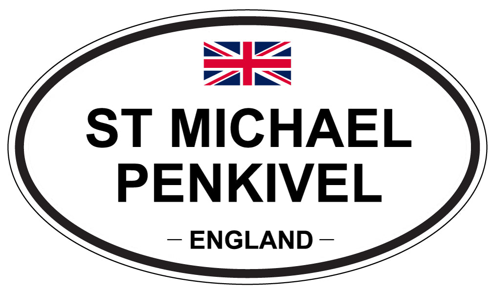 ST MICHAEL PENKIVEL, ENGLAND - Oval Sticker