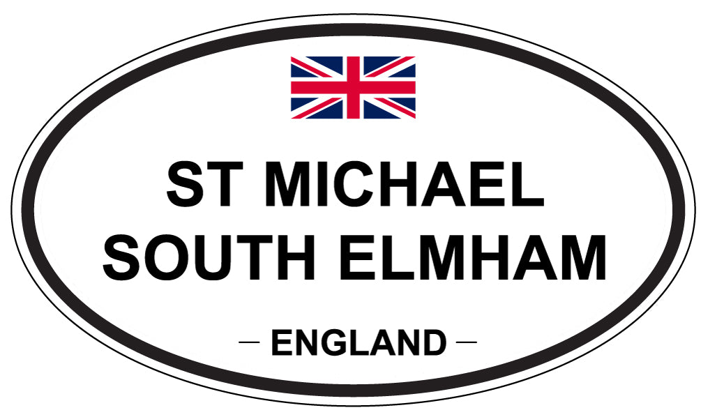 ST MICHAEL SOUTH ELMHAM, ENGLAND - Oval Sticker